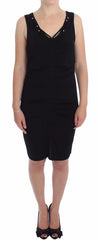 Roccobarocco Black Stretch Wiggle Pencil Sheath Bodycon Dress - IT48 | L - Dresses