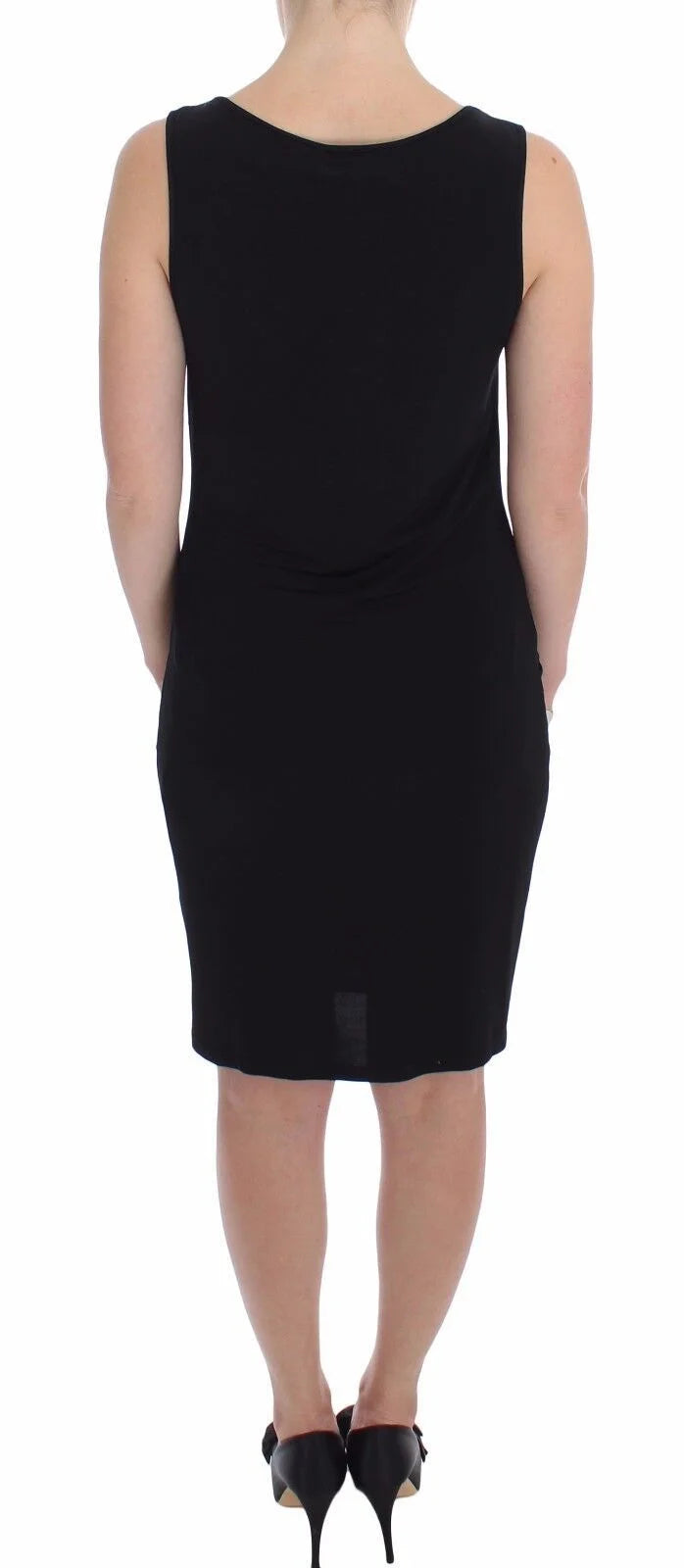 Roccobarocco Black Stretch Wiggle Pencil Sheath Bodycon Dress - IT48 | L - Dresses