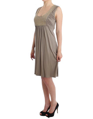 Roccobarocco Khaki studded sheath dress - IT42|M - Dresses