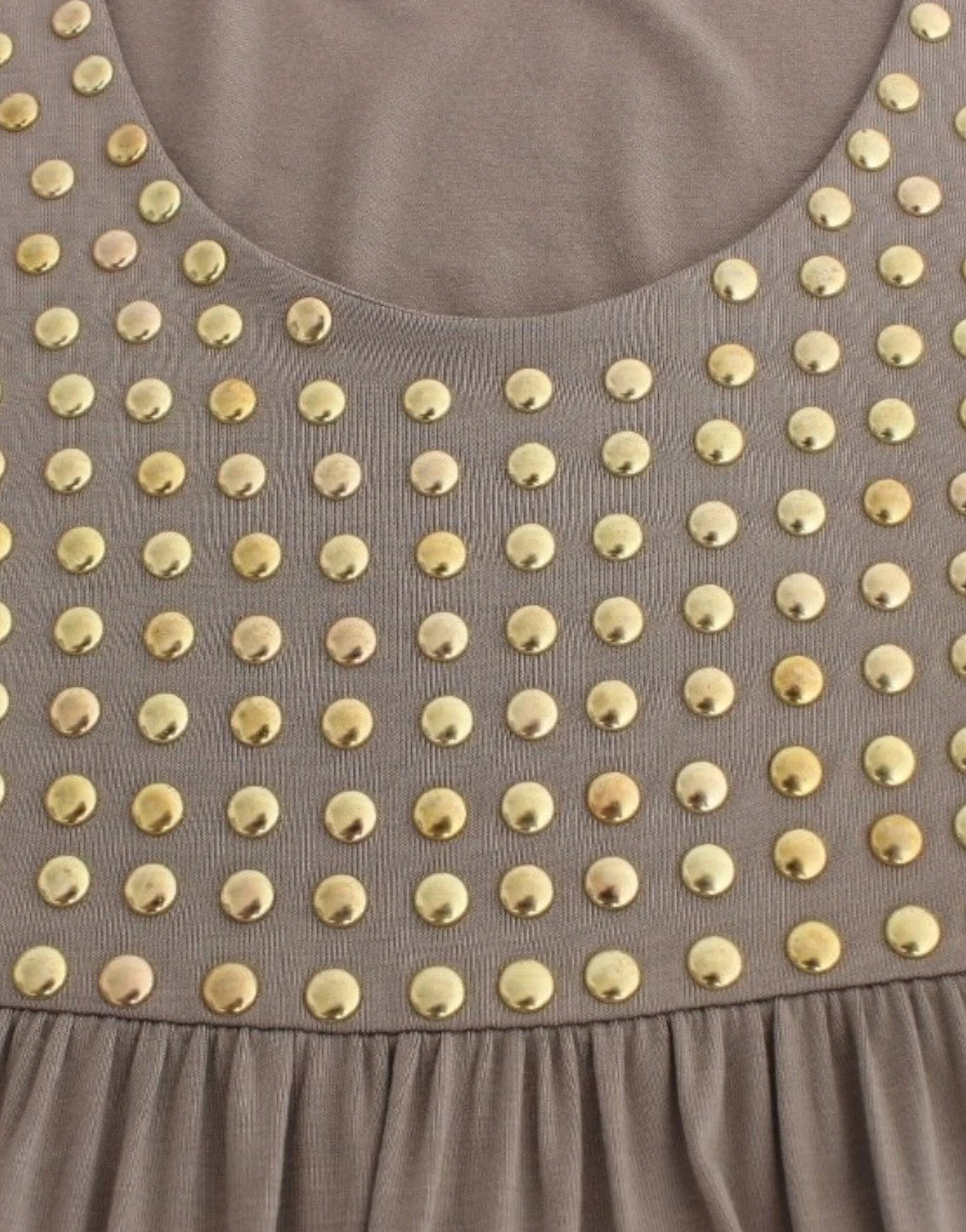 Roccobarocco Khaki studded sheath dress - IT42|M - Dresses