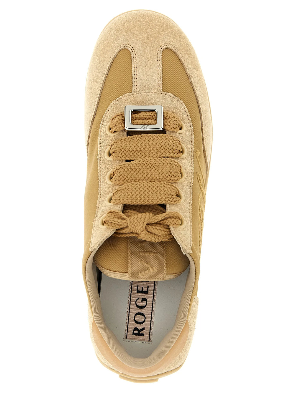 Roger Vivier Beige Calfskin High Top Sneakers - EU40/US10