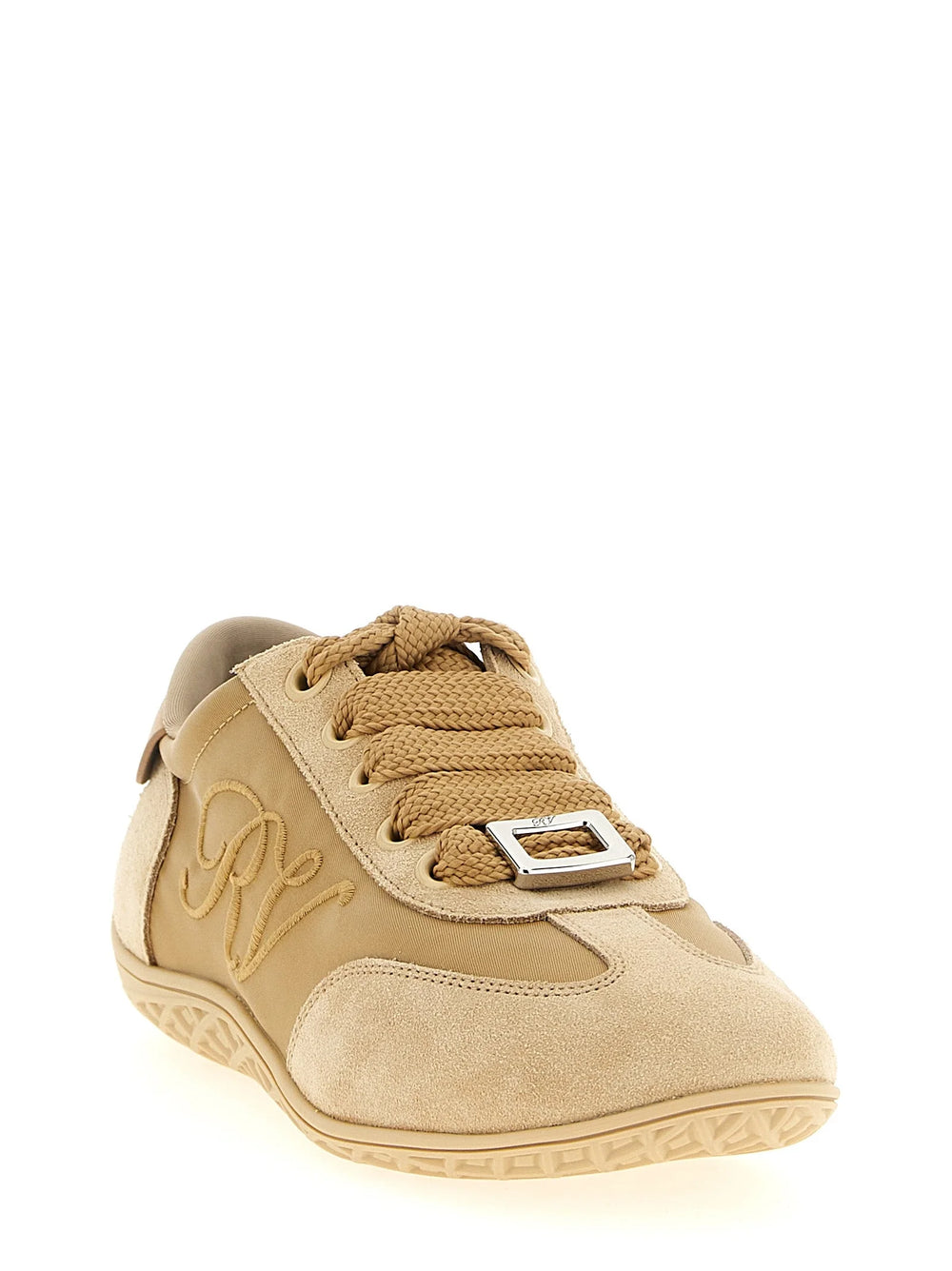 Roger Vivier Beige Calfskin High Top Sneakers - EU40/US10