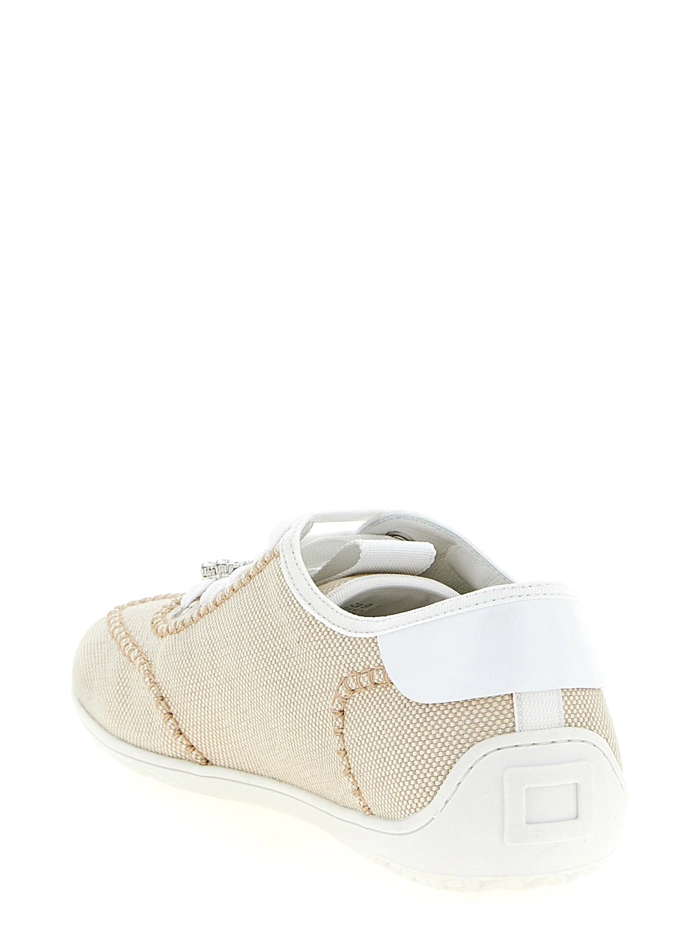 Roger Vivier Beżowe Sneakersy Niskie z Poliamidu - EU39/US9