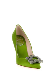 Roger Vivier Bicolor Viscose High Heel Pumps - EU38.5/US8.5