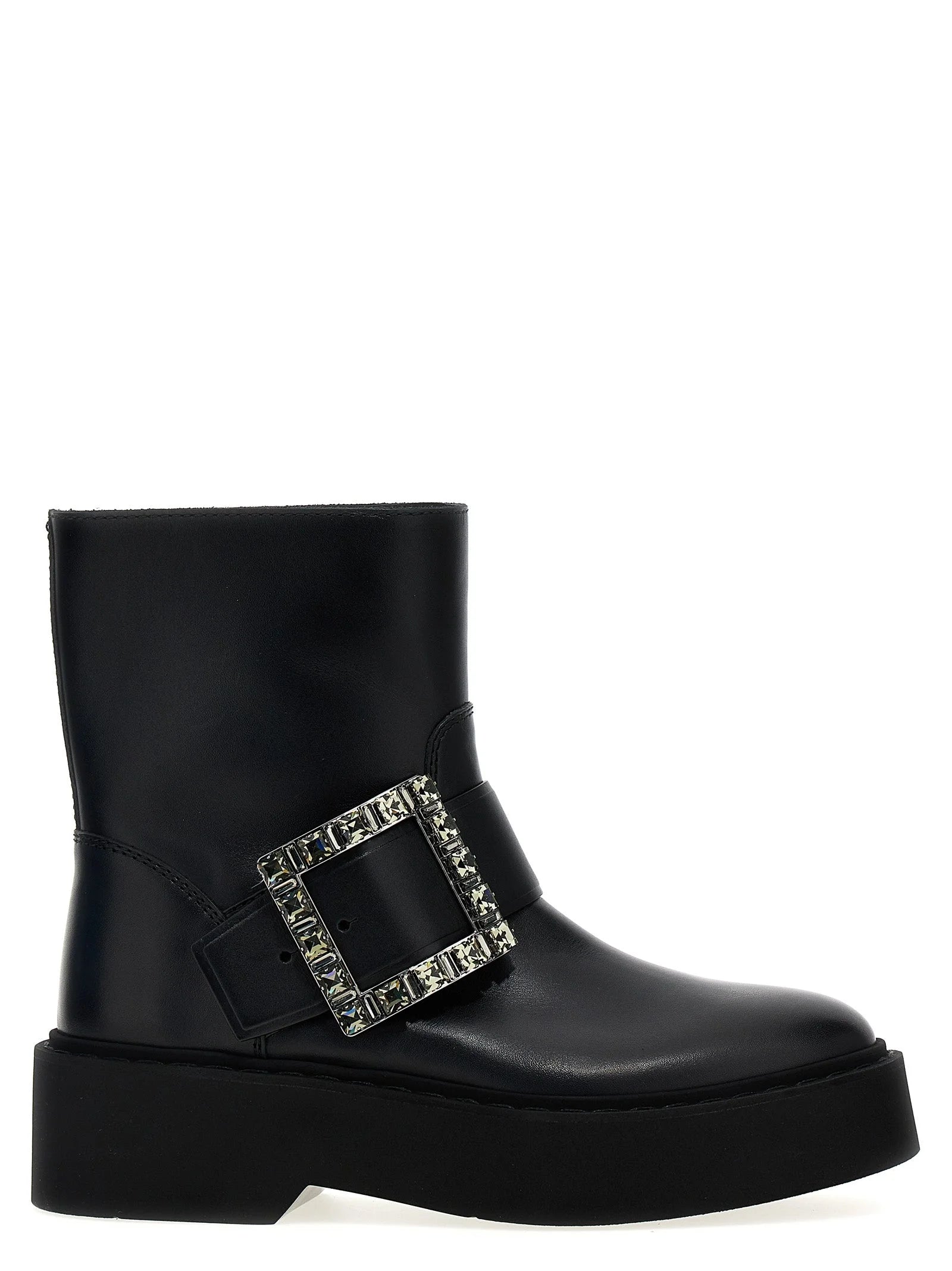 Roger Vivier Black Calfskin Ankle Boots - EU41/US11