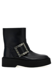 Roger Vivier Black Calfskin Ankle Boots - EU41/US11