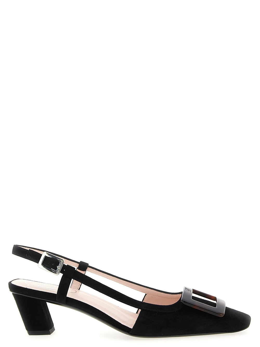 Roger Vivier Black Goatskin Mid Heel Pumps - EU36/US6