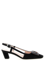 Roger Vivier Black Goatskin Mid Heel Pumps - EU36/US6