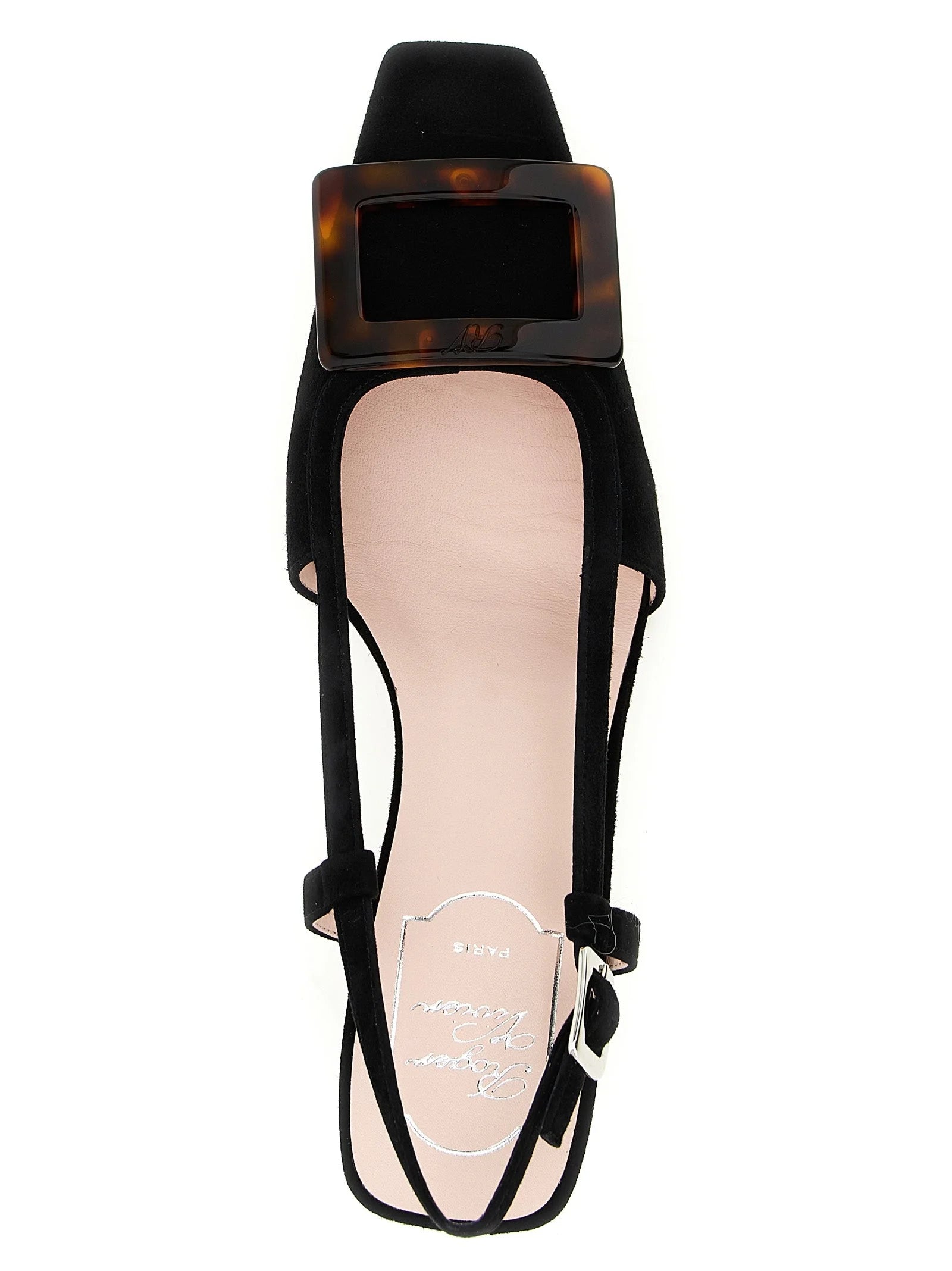 Roger Vivier Black Goatskin Mid Heel Pumps - EU36/US6