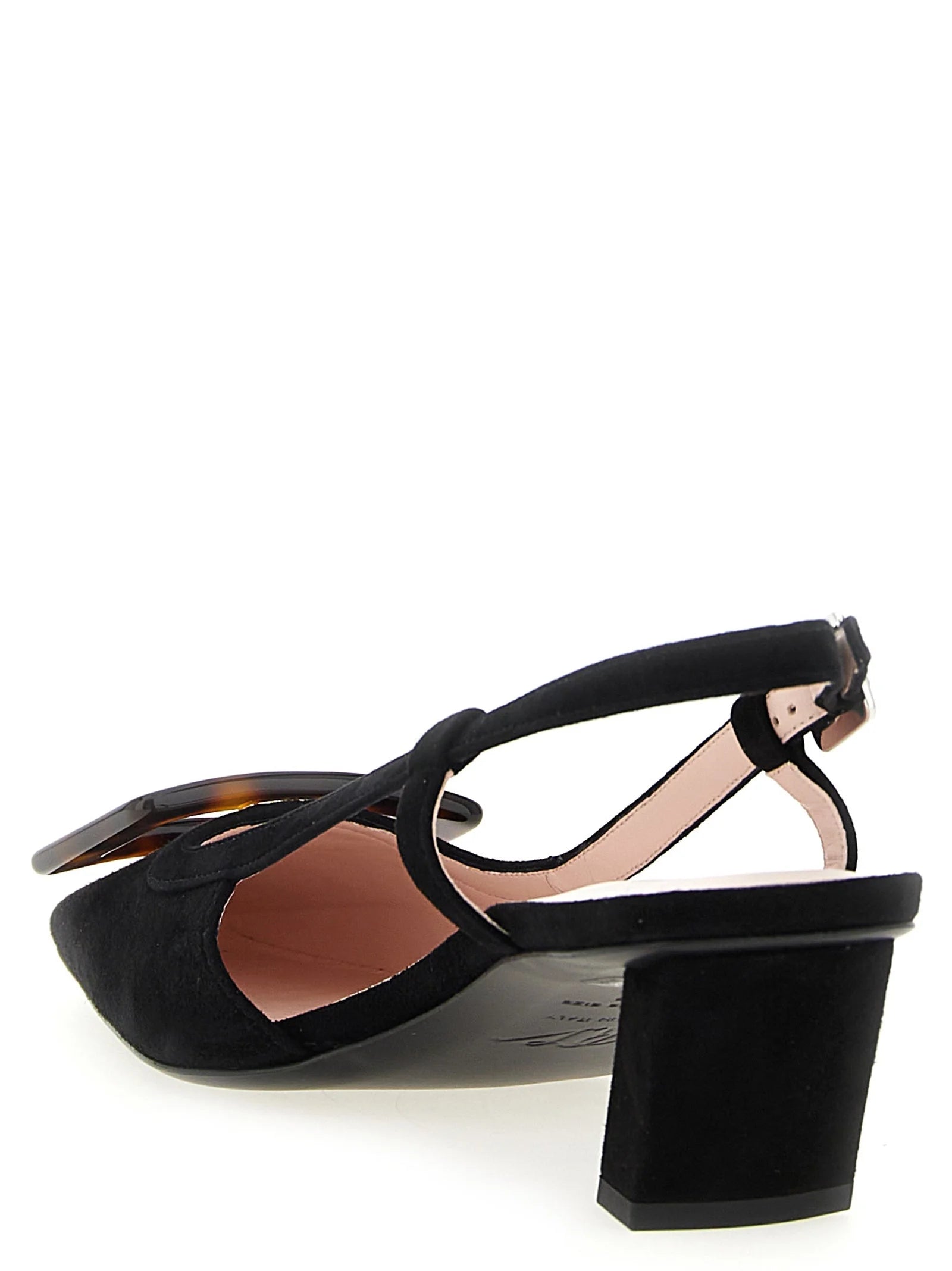Roger Vivier Black Goatskin Mid Heel Pumps - EU36/US6
