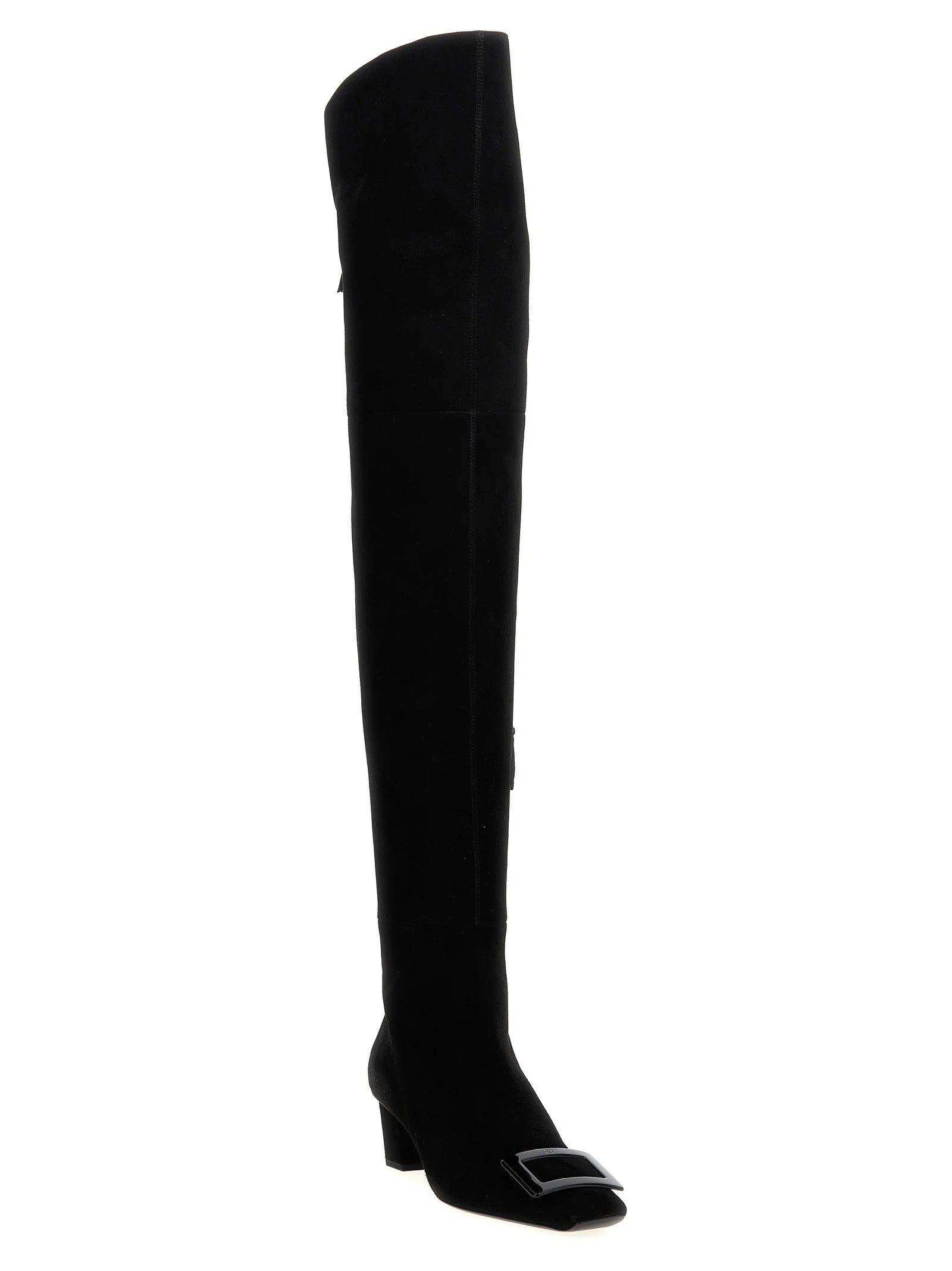 Roger Vivier Black Goatskin Over The Knee - EU38.5/US8.5
