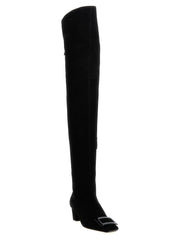 Roger Vivier Black Goatskin Over The Knee - EU38.5/US8.5