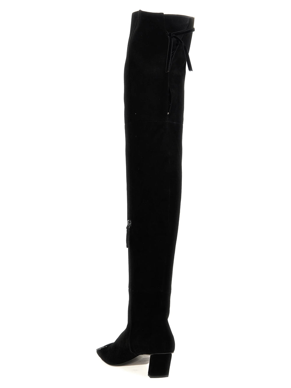Roger Vivier Black Goatskin Over The Knee - EU38.5/US8.5
