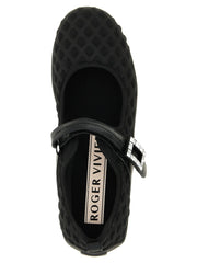 Roger Vivier Black Polyamide Ballet Flats