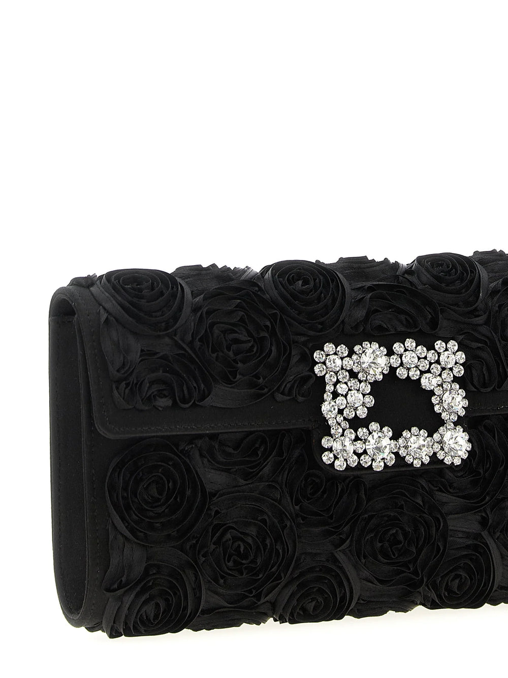 Roger Vivier Black Viscose Clutch Bag