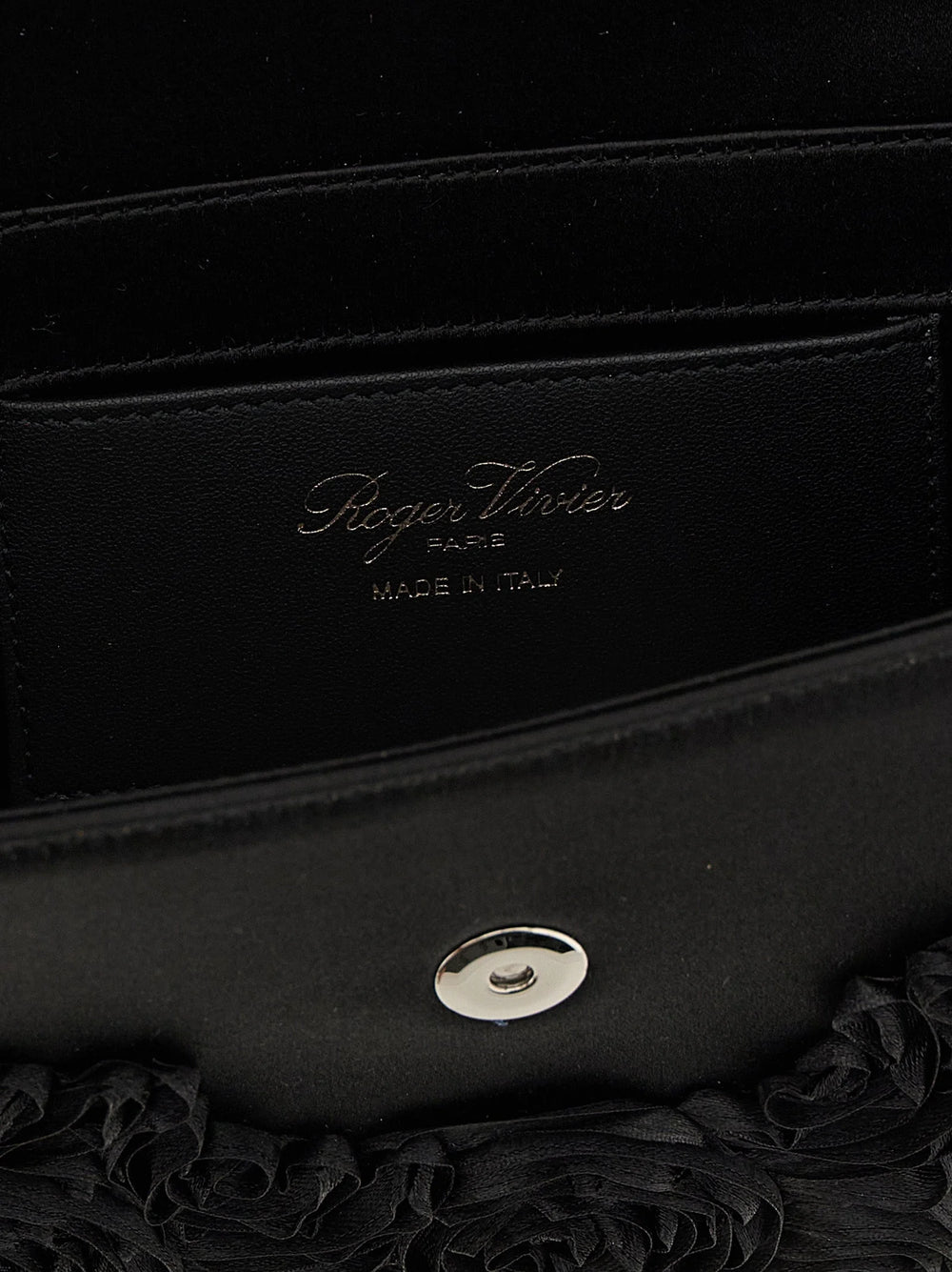 Roger Vivier Black Viscose Clutch Bag