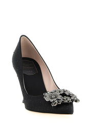 Roger Vivier Black Viscose High Heel Pumps