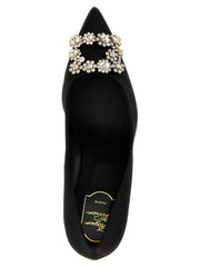 Roger Vivier Black Viscose Mid Heel Pumps - EU42/US12