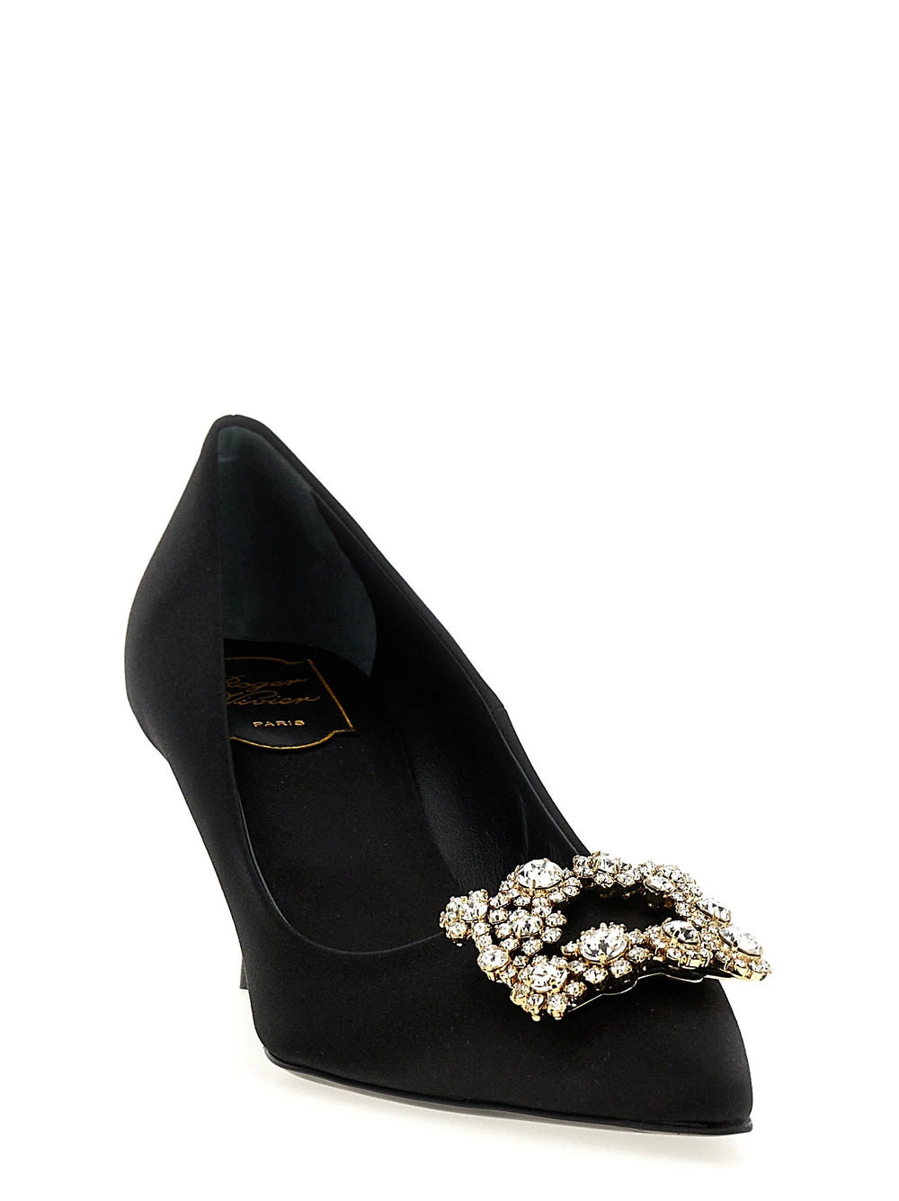 Roger Vivier Black Viscose Mid Heel Pumps - EU42/US12