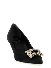 Roger Vivier Black Viscose Mid Heel Pumps - EU42/US12