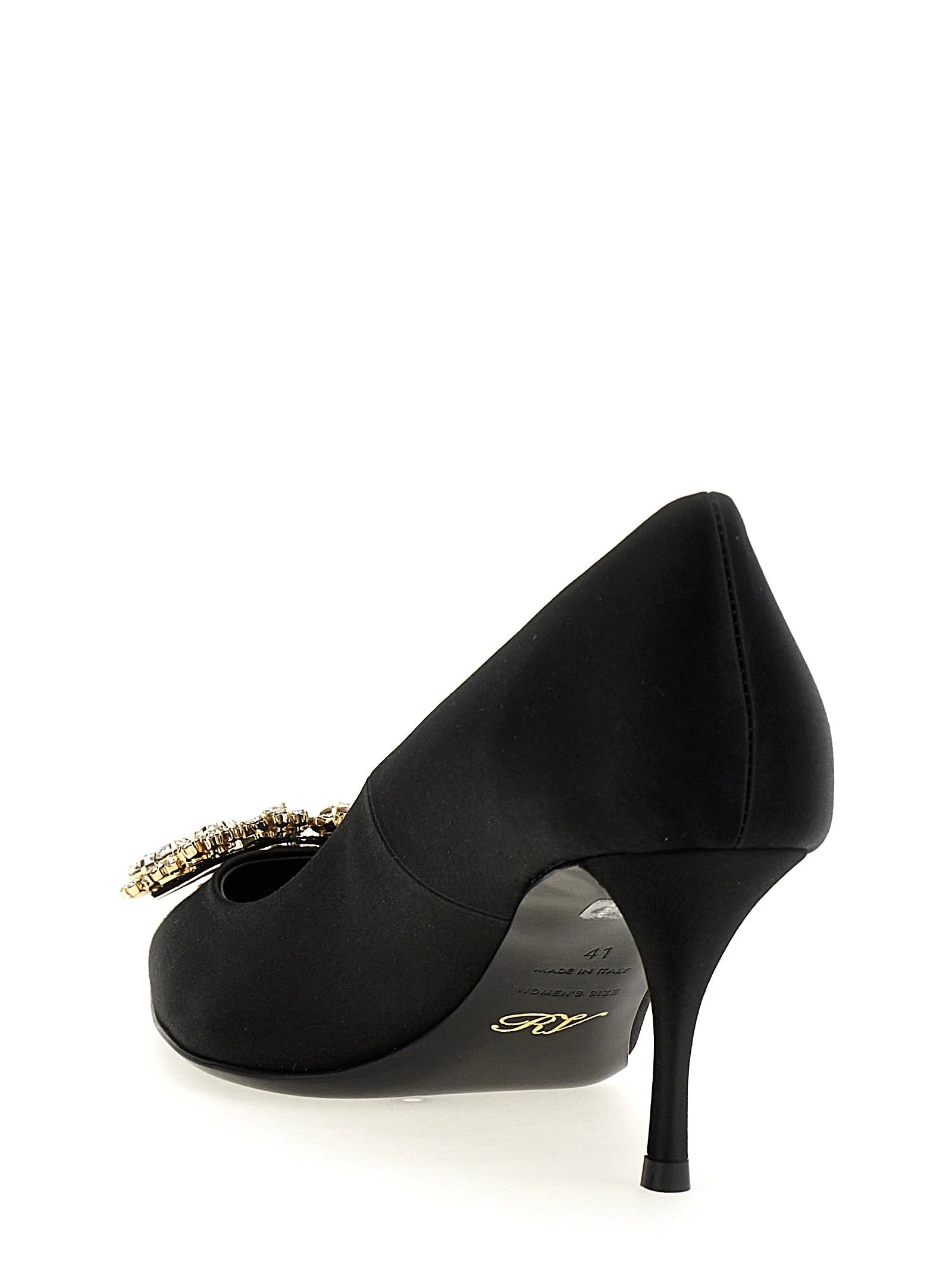Roger Vivier Black Viscose Mid Heel Pumps - EU42/US12