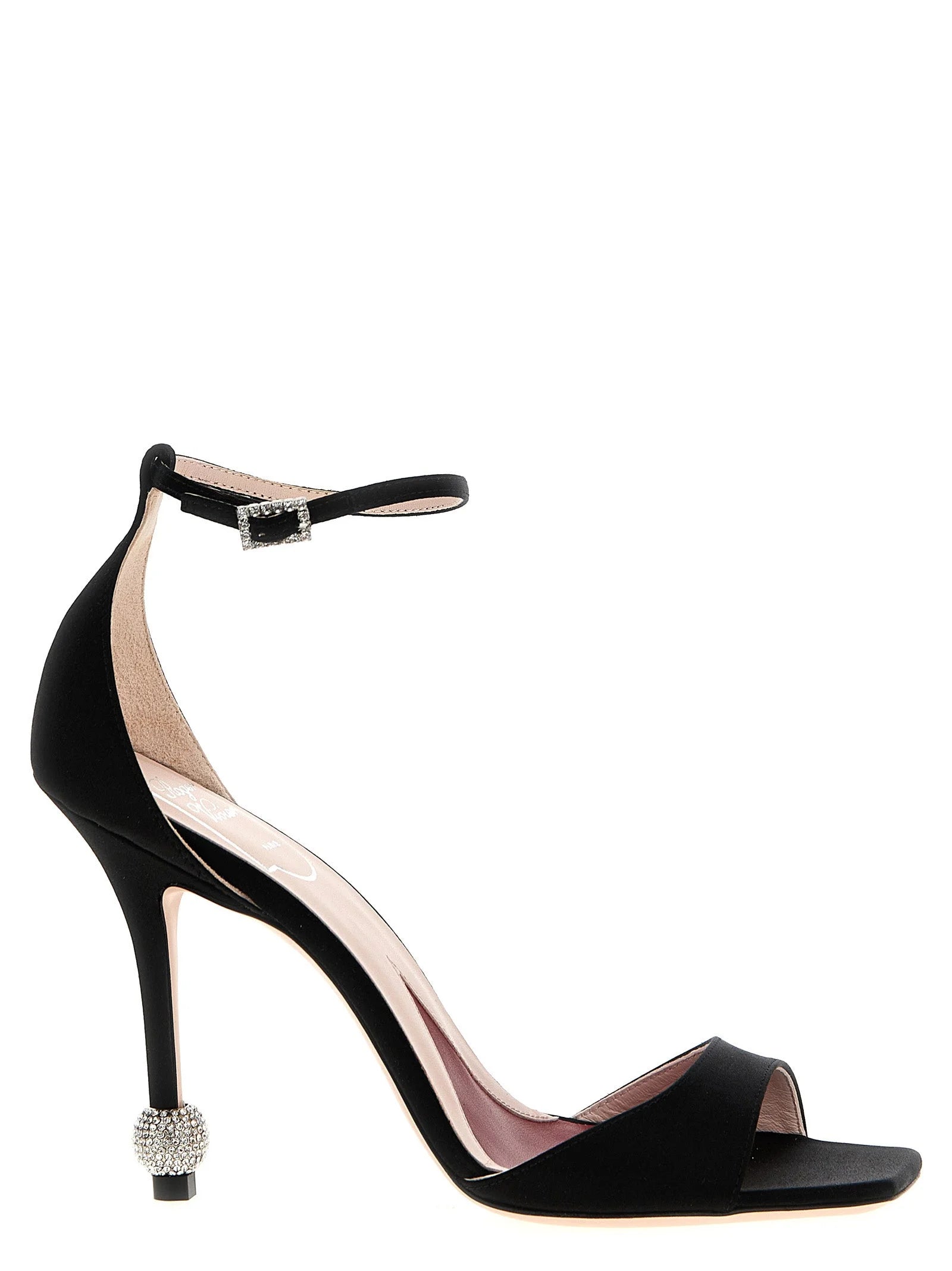 Roger Vivier Black Viscose Stiletto Heel Sandals