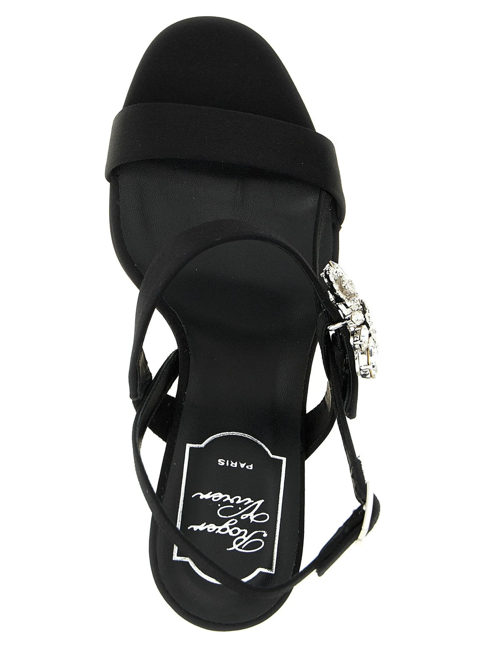Roger Vivier Black Viscose Stiletto Heel Sandals