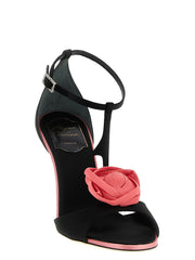 Roger Vivier Black Viscose Stiletto Heel Sandals
