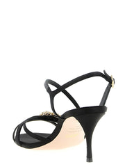 Roger Vivier Black Viscose Stiletto Heel Sandals - EU41/US11