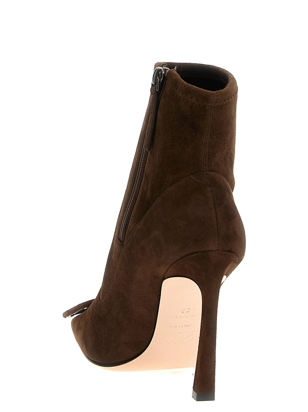 Roger Vivier Brown Lamb Leather Ankle Boots - EU39.5/US9.5