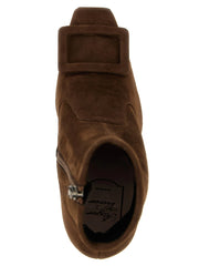 Roger Vivier Brown Lamb Leather Ankle Boots - EU39.5/US9.5