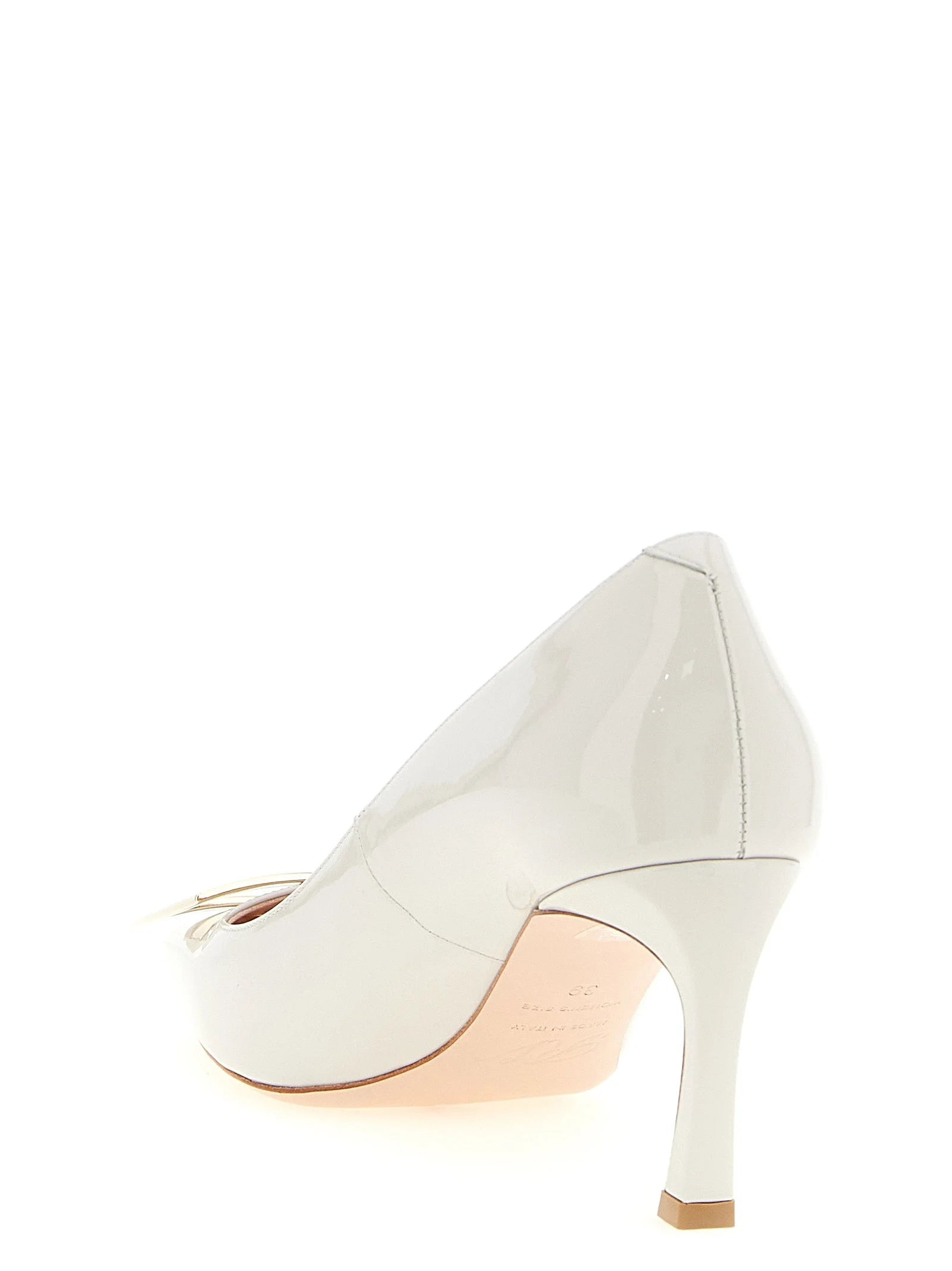 Roger Vivier Gray Calfskin Mid Heel Pumps