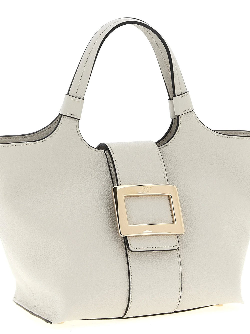 Roger Vivier Gray Calfskin Tote Bag