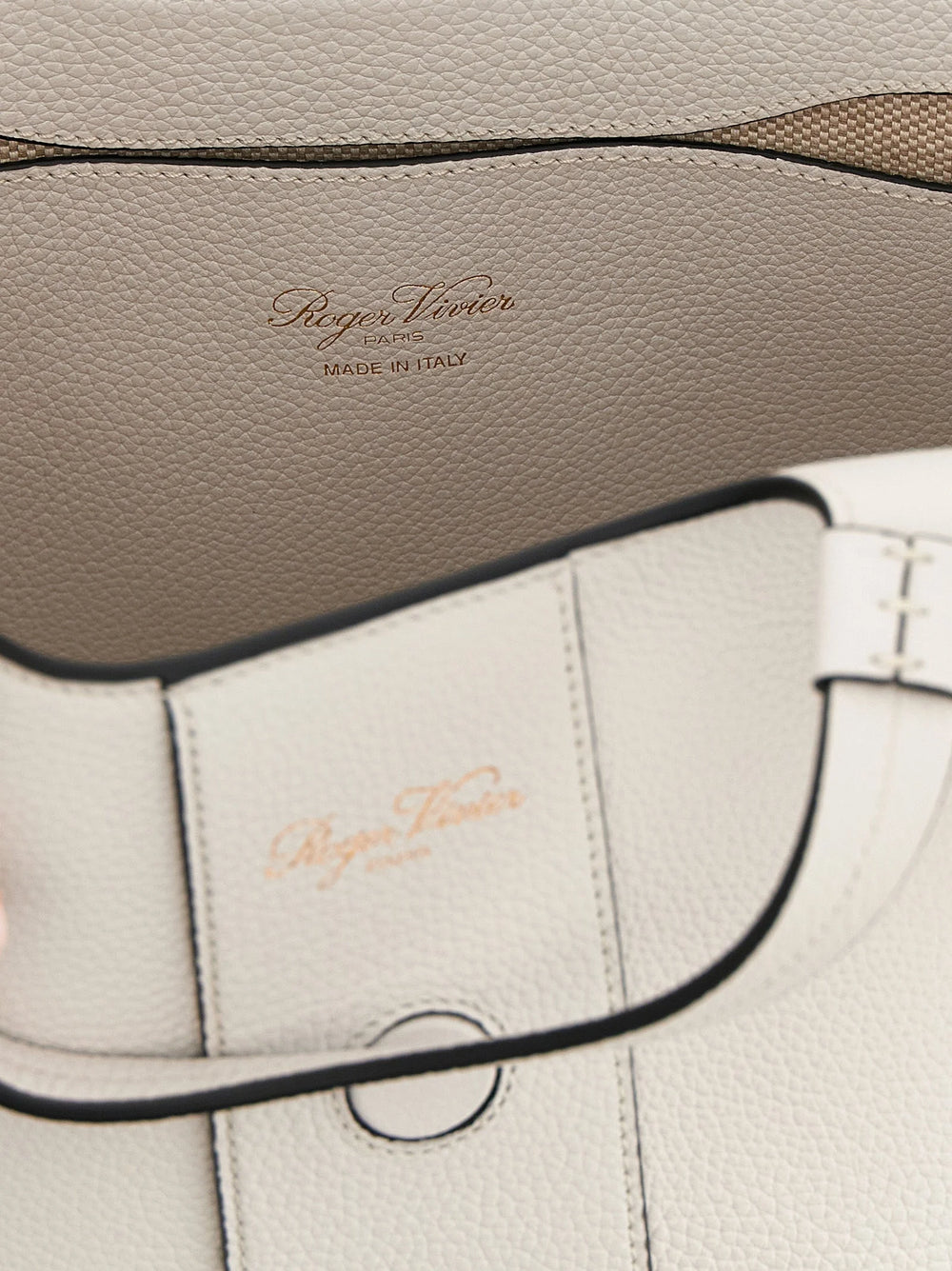 Roger Vivier Gray Calfskin Tote Bag
