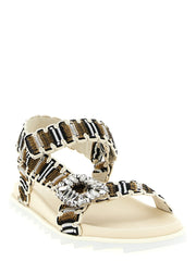 Roger Vivier Multicolor Polyester Flat Sandals