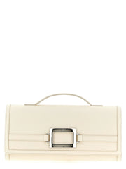 Roger Vivier White Calfskin Clutch Bag