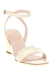 Roger Vivier White Calfskin Wedge Sandals
