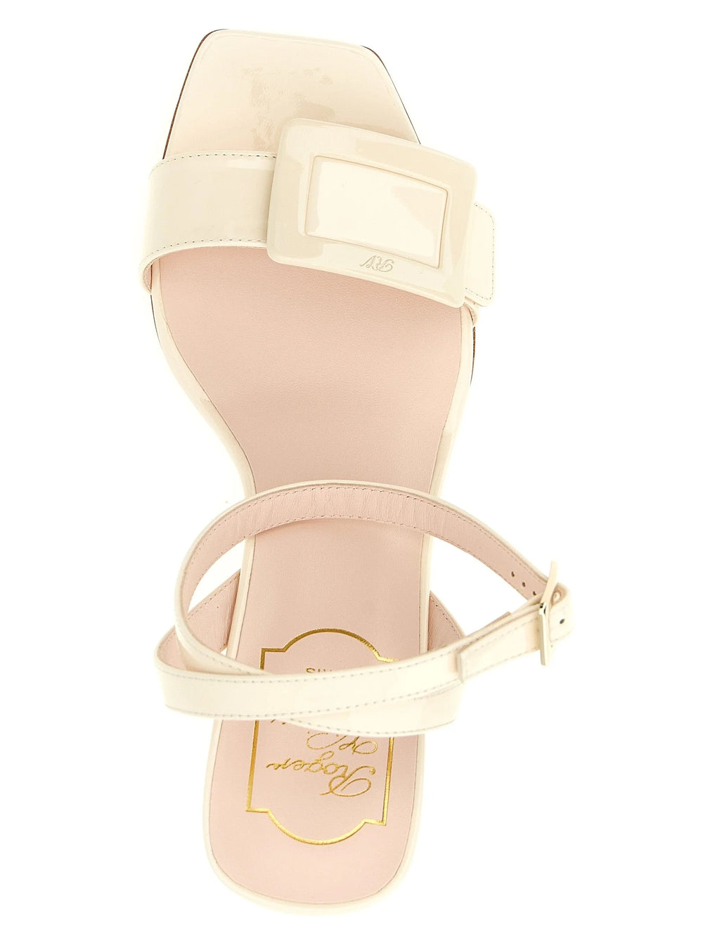 Roger Vivier White Calfskin Wedge Sandals