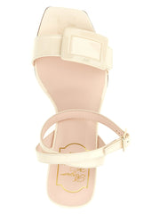 Roger Vivier White Calfskin Wedge Sandals