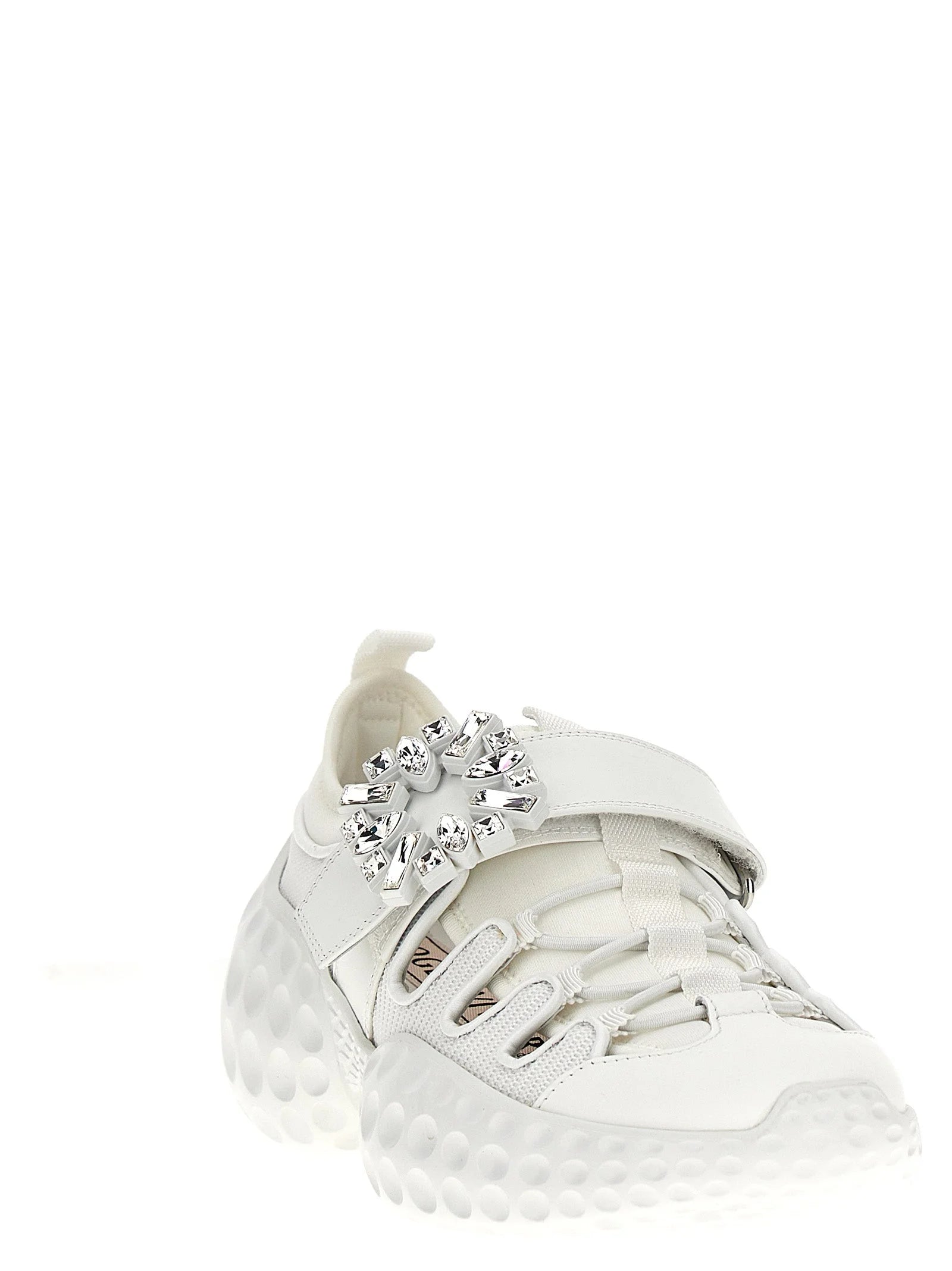 Roger Vivier White Polyamide Athletic Sneakers - EU40/US10