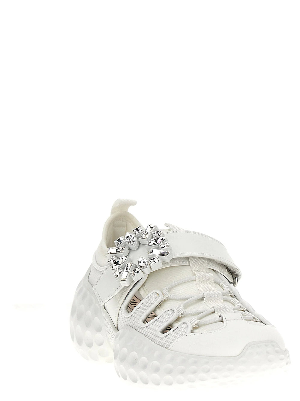 Roger Vivier White Polyamide Athletic Sneakers - EU40/US10