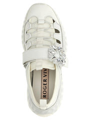 Roger Vivier White Polyamide Athletic Sneakers - EU40/US10