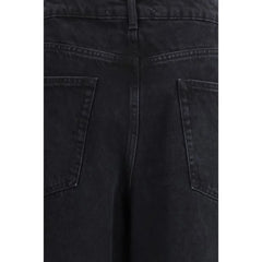Rohe Black Cotton Relaxed Fit Jeans