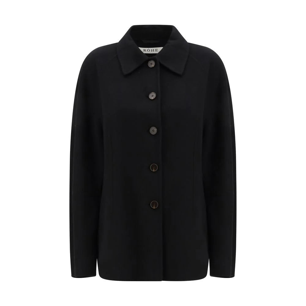 Rohe Black Wool Coat - IT40 | M
