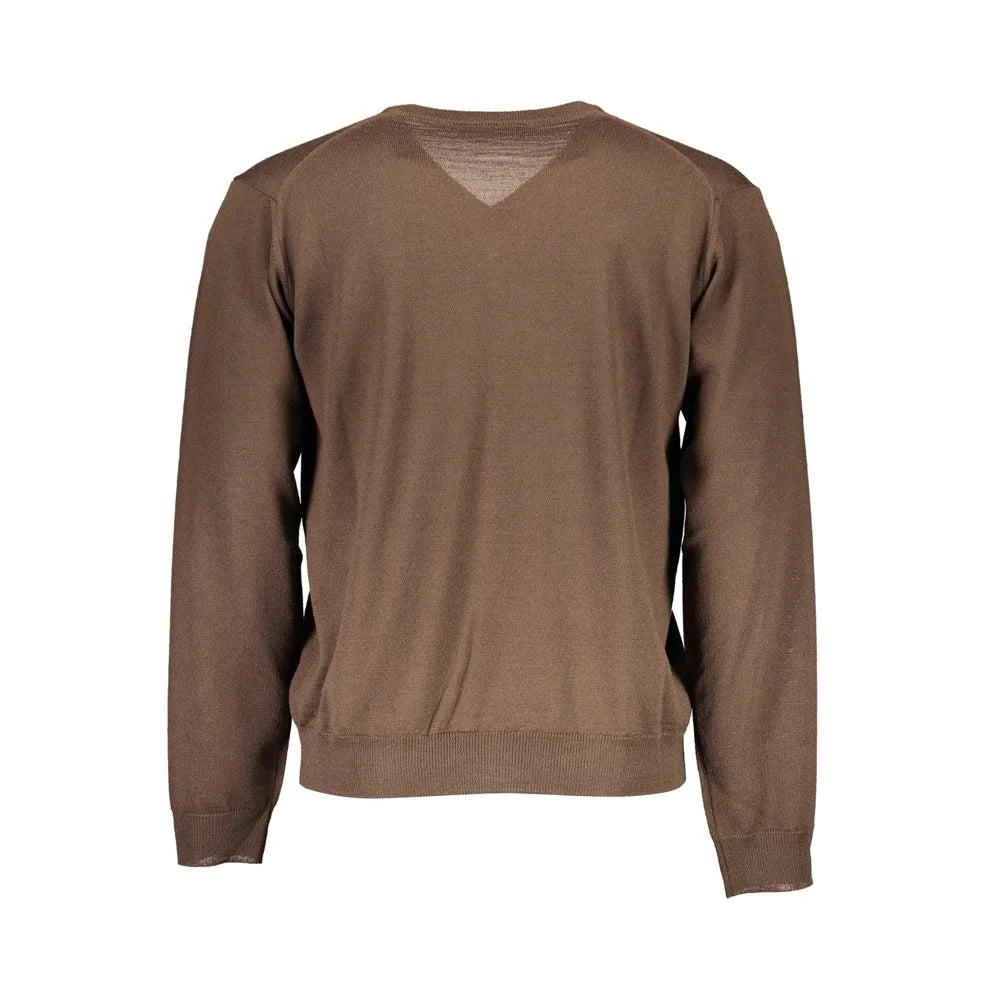Romeo Gigli Brown Wool Men Sweater - Sweaters