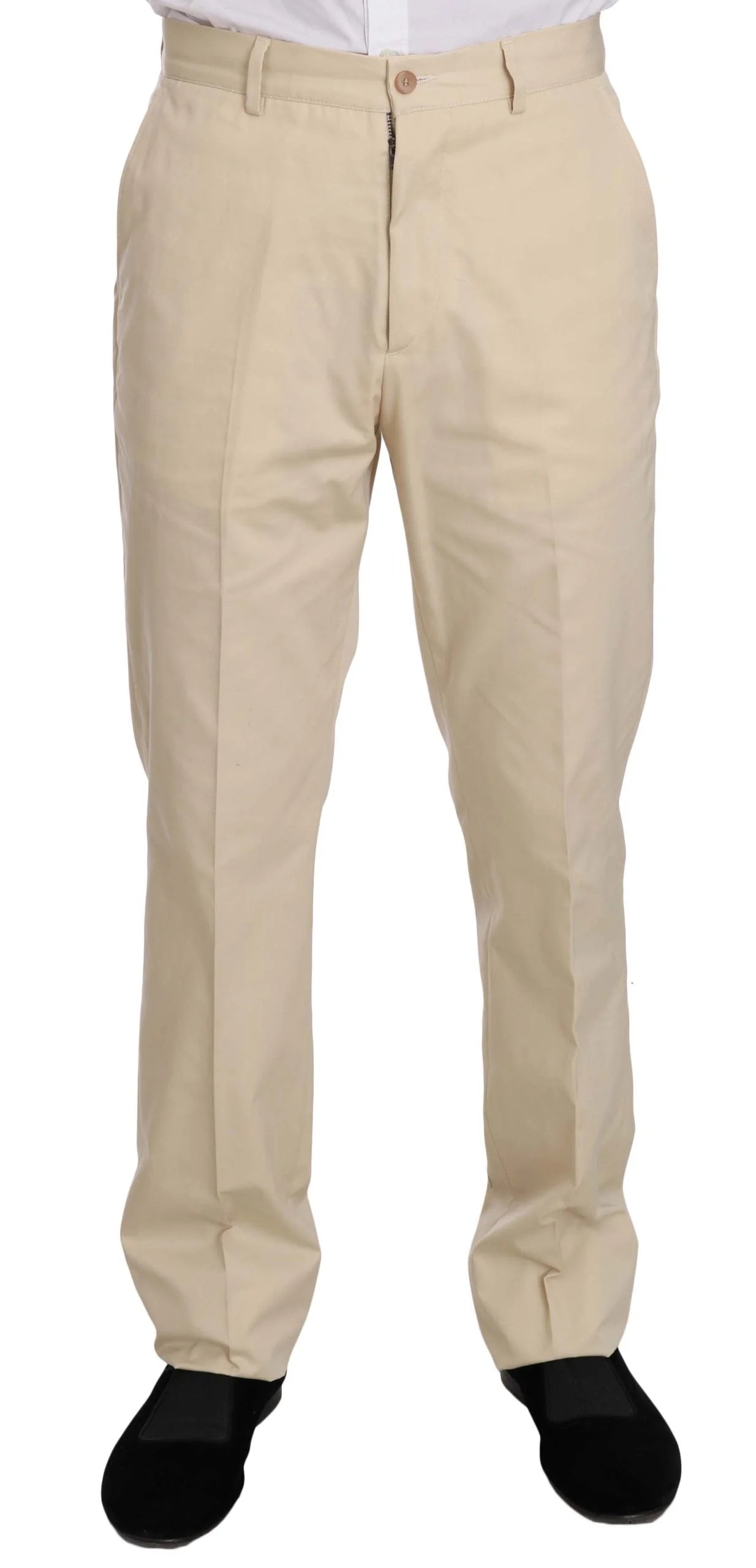Romeo Gigli Two Piece 3 Button Beige Cotton Solid Suit - IT46 | S - Suits