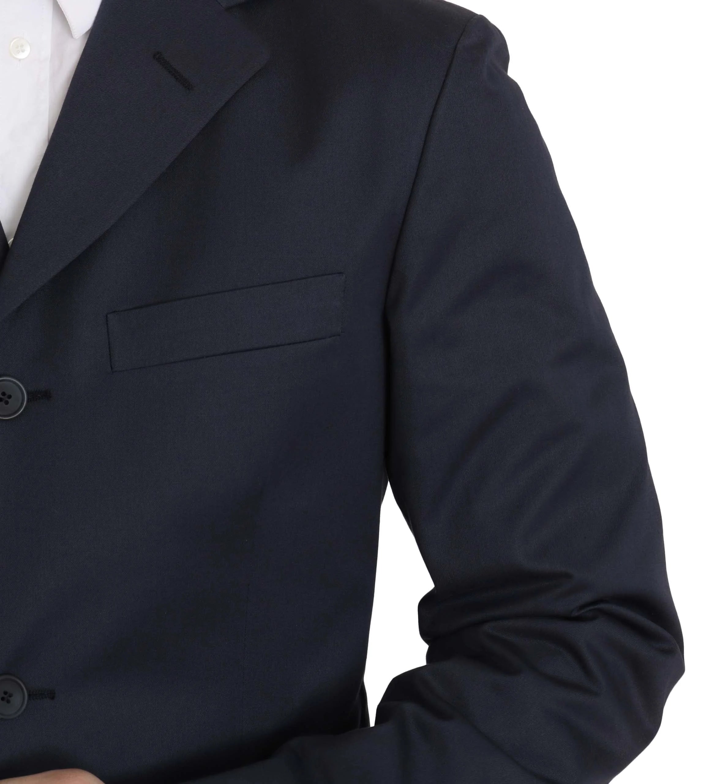 Romeo Gigli Two Piece 3 Button Cotton Blue Solid Suit - IT50 | L - Suits