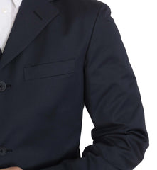 Romeo Gigli Two Piece 3 Button Cotton Blue Solid Suit - IT50 | L - Suits