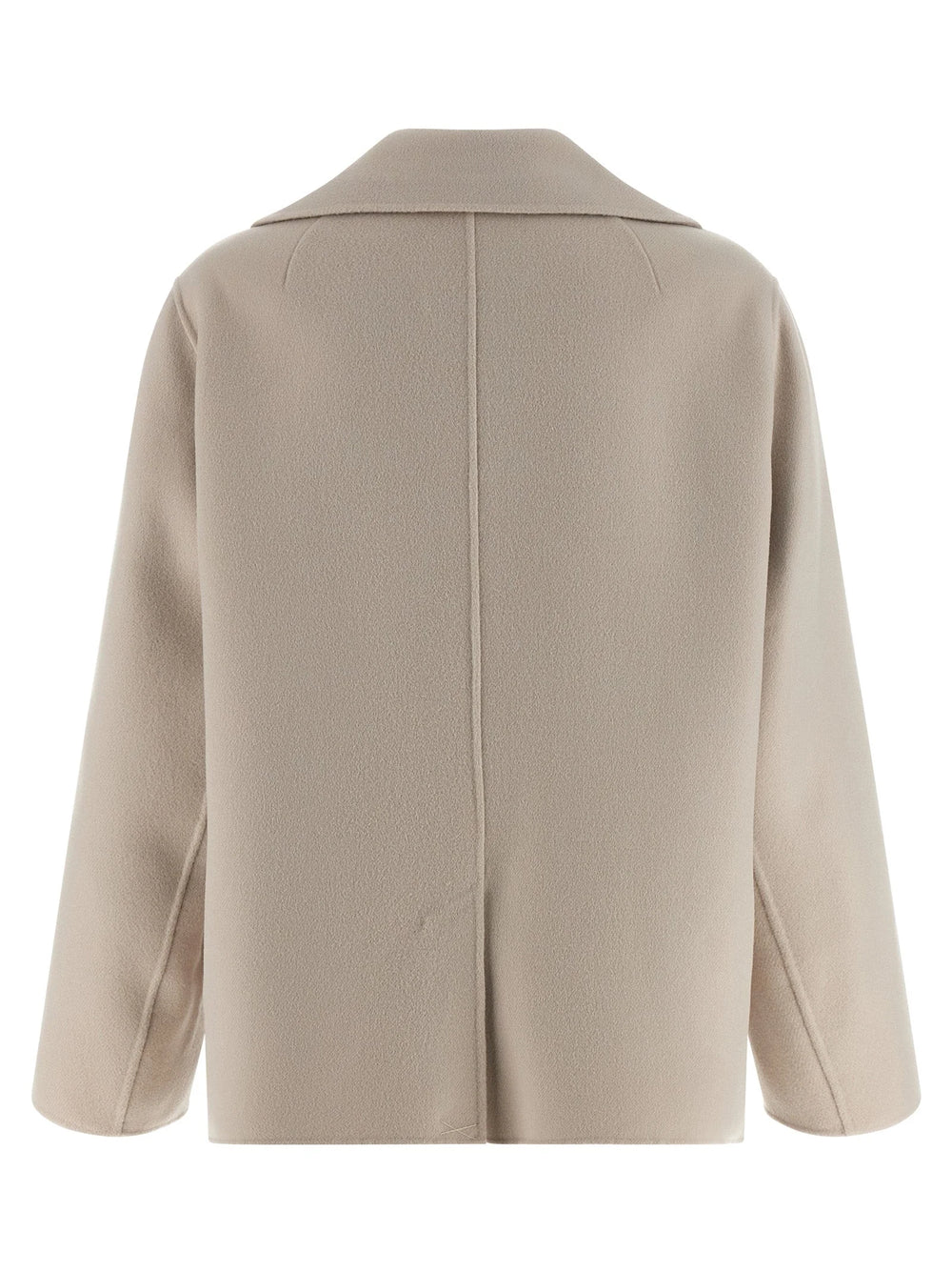 ’S Max Mara Beige Virgin Wool Biker Jacket
