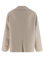 ’S Max Mara Beige Virgin Wool Biker Jacket